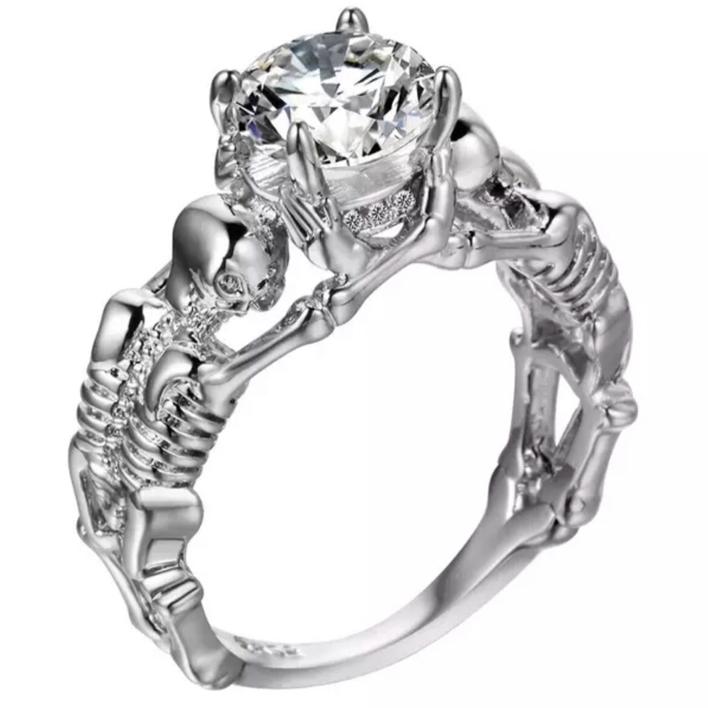 Skull π Ring NW 5-10 Sizes Clear!